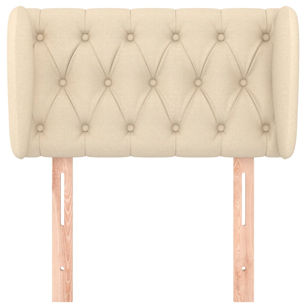 vidaXL Kopfteil mit Ohren Creme 83x23x78/88 cm Stoff