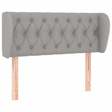 vidaXL Kopfteil mit Ohren Hellgrau 93x23x78/88 cm Stoff