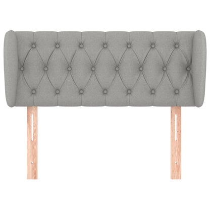 vidaXL Kopfteil mit Ohren Hellgrau 93x23x78/88 cm Stoff