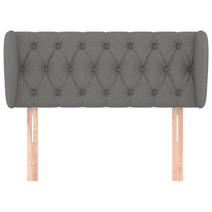 vidaXL Kopfteil mit Ohren Dunkelgrau 93x23x78/88 cm Stoff