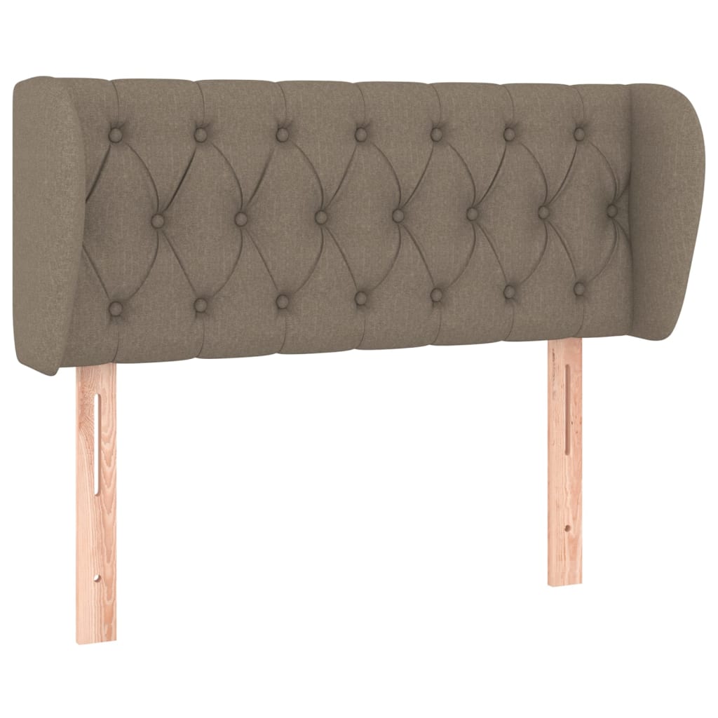 vidaXL Kopfteil mit Ohren Taupe 93x23x78/88 cm Stoff
