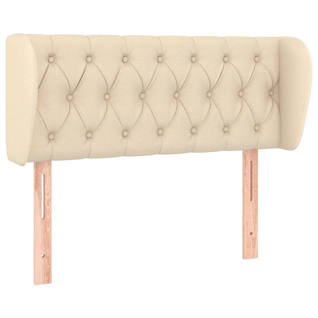 vidaXL Kopfteil mit Ohren Creme 93x23x78/88 cm Stoff
