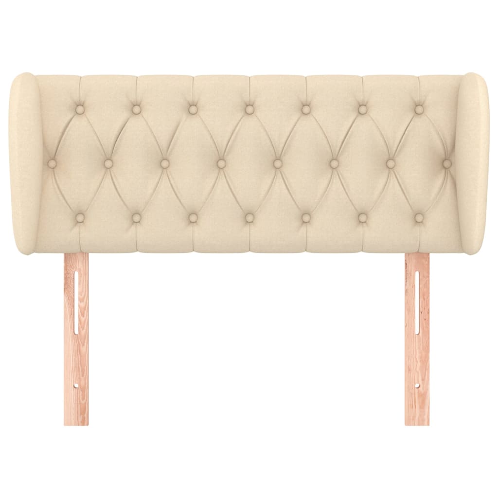 vidaXL Kopfteil mit Ohren Creme 93x23x78/88 cm Stoff