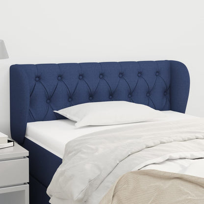 vidaXL Kopfteil mit Ohren Blau 93x23x78/88 cm Stoff