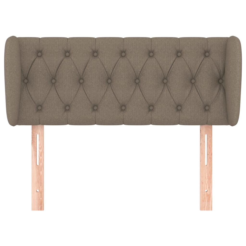 vidaXL Kopfteil mit Ohren Taupe 103x23x78/88 cm Stoff