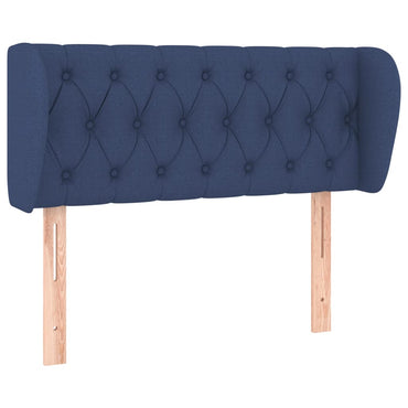 vidaXL Kopfteil mit Ohren Blau 103x23x78/88 cm Stoff