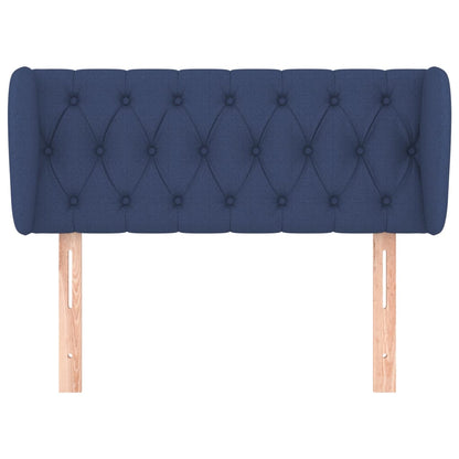 vidaXL Kopfteil mit Ohren Blau 103x23x78/88 cm Stoff