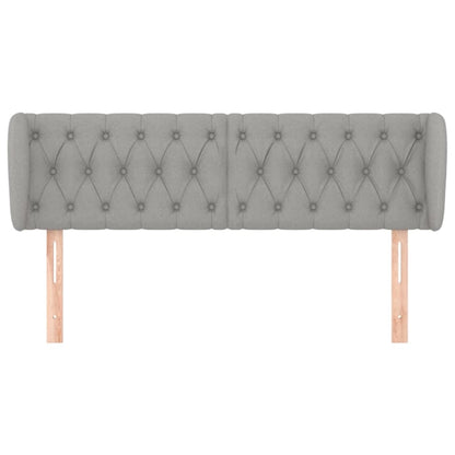 vidaXL Kopfteil mit Ohren Hellgrau 147x23x78/88 cm Stoff