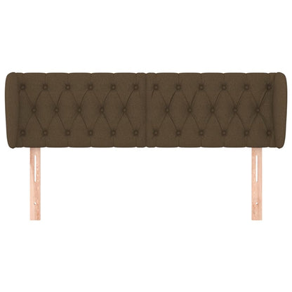 vidaXL Kopfteil mit Ohren Dunkelbraun 147x23x78/88 cm Stoff