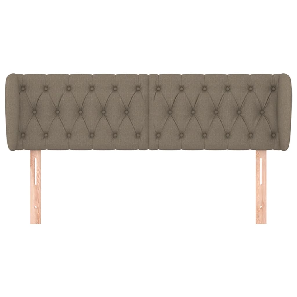 vidaXL Kopfteil mit Ohren Taupe 147x23x78/88 cm Stoff