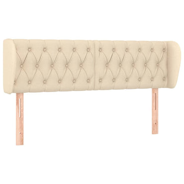 vidaXL Kopfteil mit Ohren Creme 147x23x78/88 cm Stoff