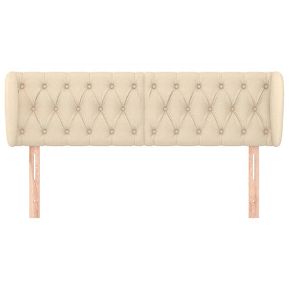 vidaXL Kopfteil mit Ohren Creme 147x23x78/88 cm Stoff
