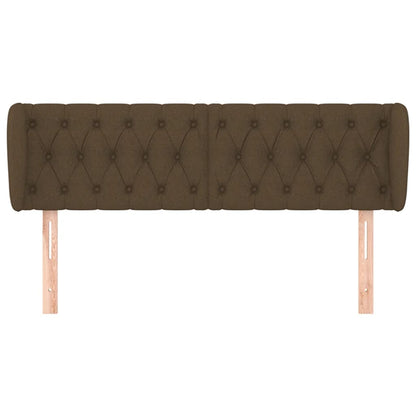 vidaXL Kopfteil mit Ohren Dunkelbraun 163x23x78/88 cm Stoff