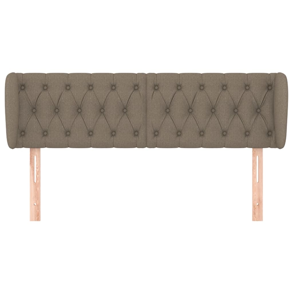 vidaXL Kopfteil mit Ohren Taupe 163x23x78/88 cm Stoff