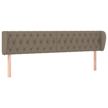 vidaXL Kopfteil mit Ohren Taupe 183x23x78/88 cm Stoff