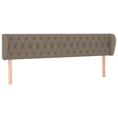 vidaXL Kopfteil mit Ohren Taupe 203x23x78/88 cm Stoff