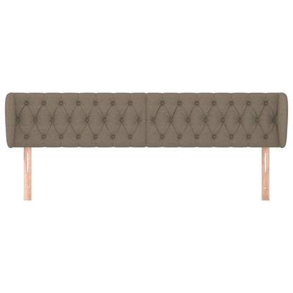 vidaXL Kopfteil mit Ohren Taupe 203x23x78/88 cm Stoff