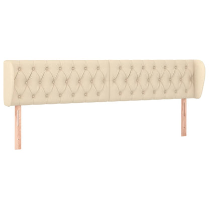 vidaXL Kopfteil mit Ohren Creme 203x23x78/88 cm Stoff