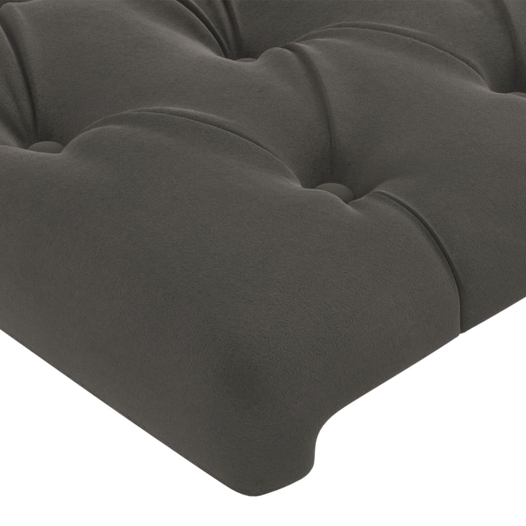 vidaXL Kopfteil mit Ohren Dunkelgrau 83x23x78/88 cm Samt