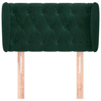 vidaXL Kopfteil mit Ohren Dunkelgrün 83x23x78/88 cm Samt