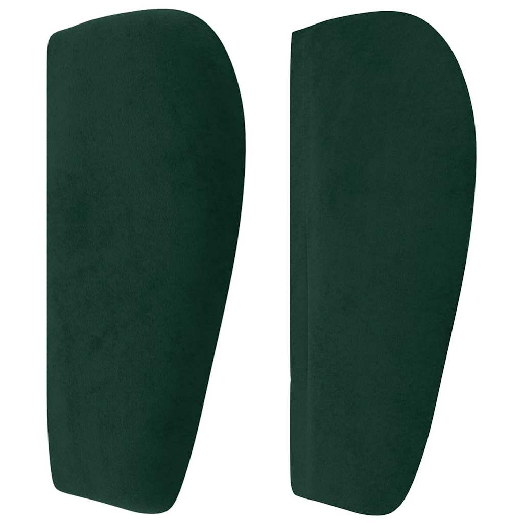 vidaXL Kopfteil mit Ohren Dunkelgrün 83x23x78/88 cm Samt