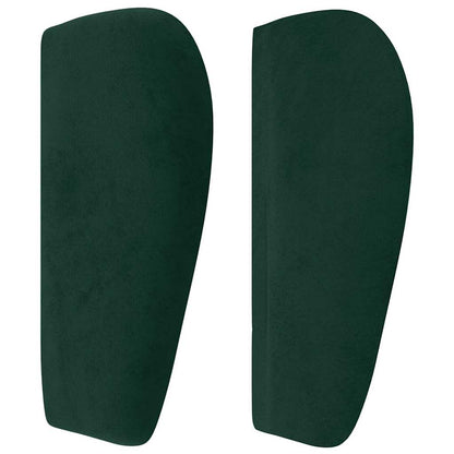 vidaXL Kopfteil mit Ohren Dunkelgrün 83x23x78/88 cm Samt