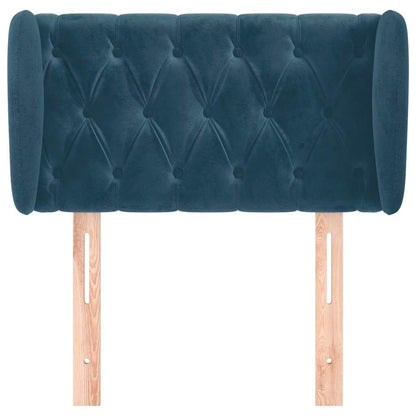 vidaXL Kopfteil mit Ohren Dunkelblau 83x23x78/88 cm Samt