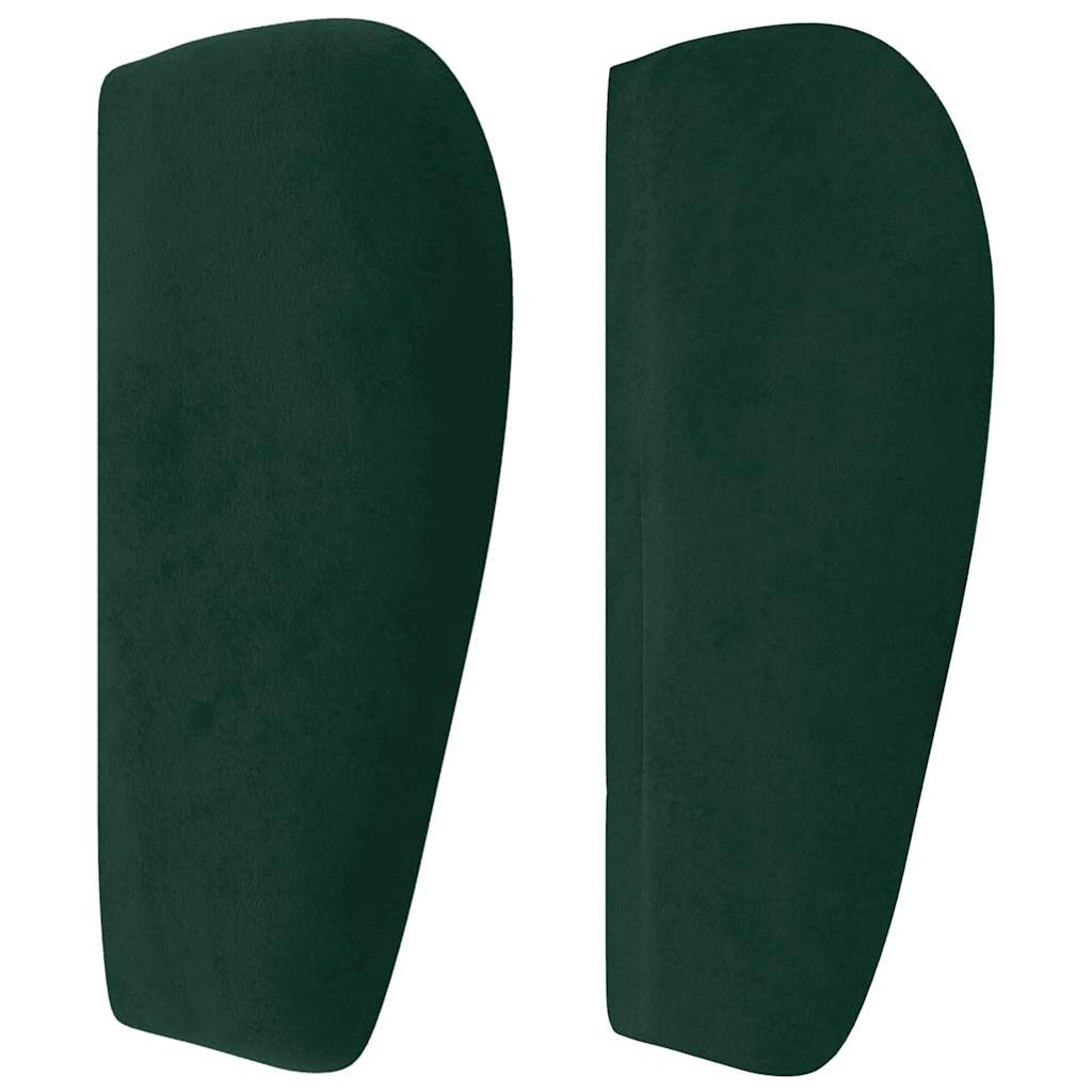 vidaXL Kopfteil mit Ohren Dunkelgrün 93x23x78/88 cm Samt