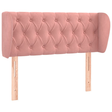 vidaXL Kopfteil mit Ohren Rosa 93x23x78/88 cm Samt