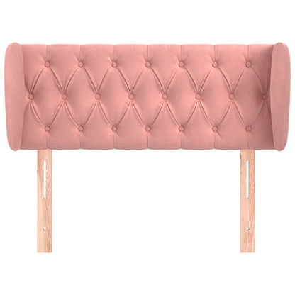vidaXL Kopfteil mit Ohren Rosa 93x23x78/88 cm Samt