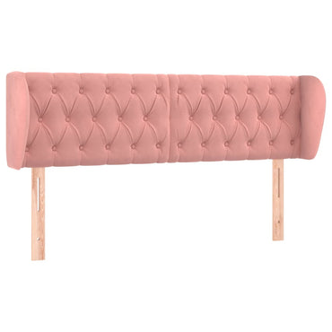 vidaXL Kopfteil mit Ohren Rosa 147x23x78/88 cm Samt