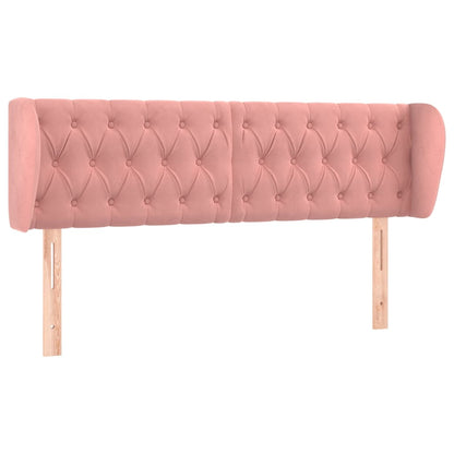 vidaXL Kopfteil mit Ohren Rosa 147x23x78/88 cm Samt