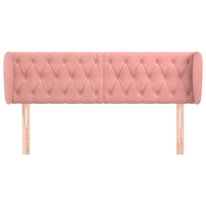 vidaXL Kopfteil mit Ohren Rosa 147x23x78/88 cm Samt