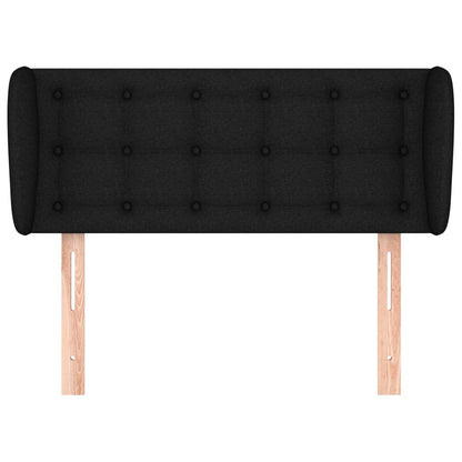 vidaXL Kopfteil mit Ohren Schwarz 83x23x78/88 cm Stoff