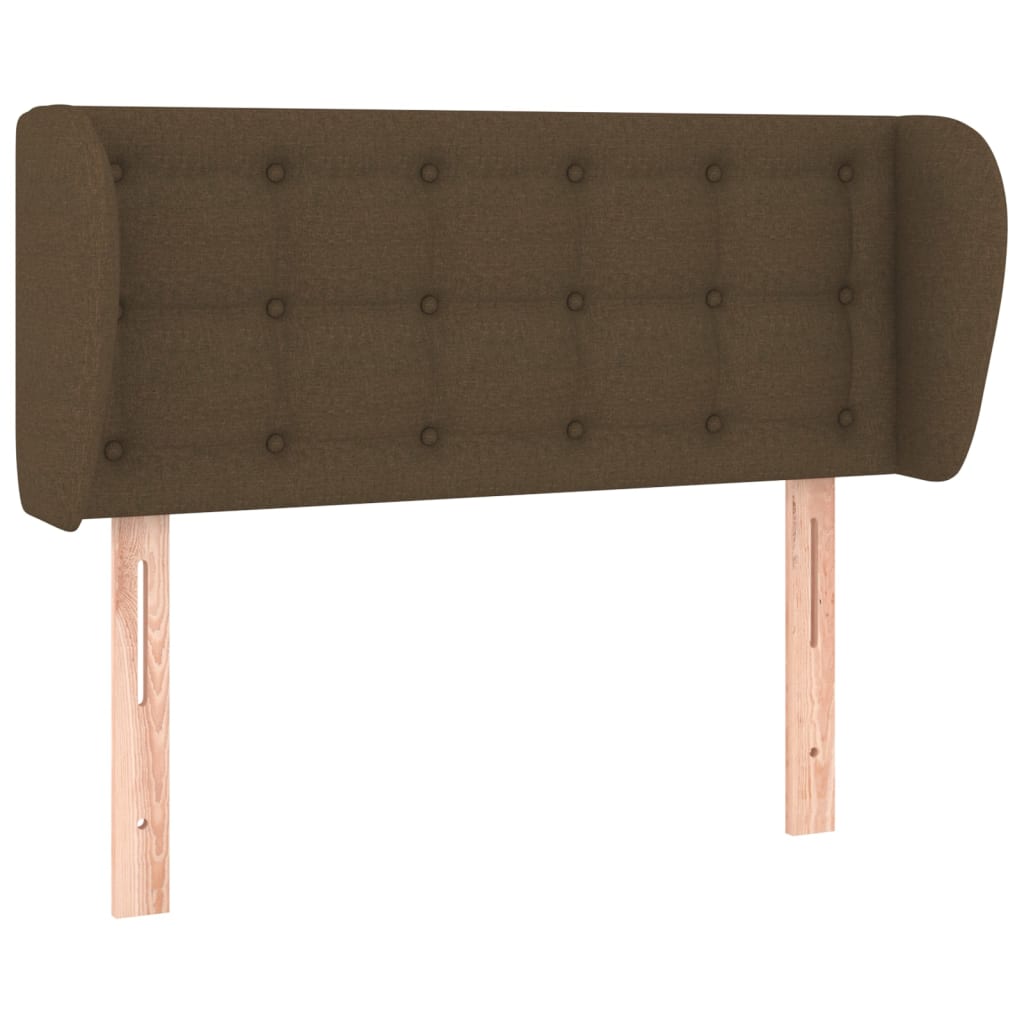 vidaXL Kopfteil mit Ohren Dunkelbraun 83x23x78/88 cm Stoff