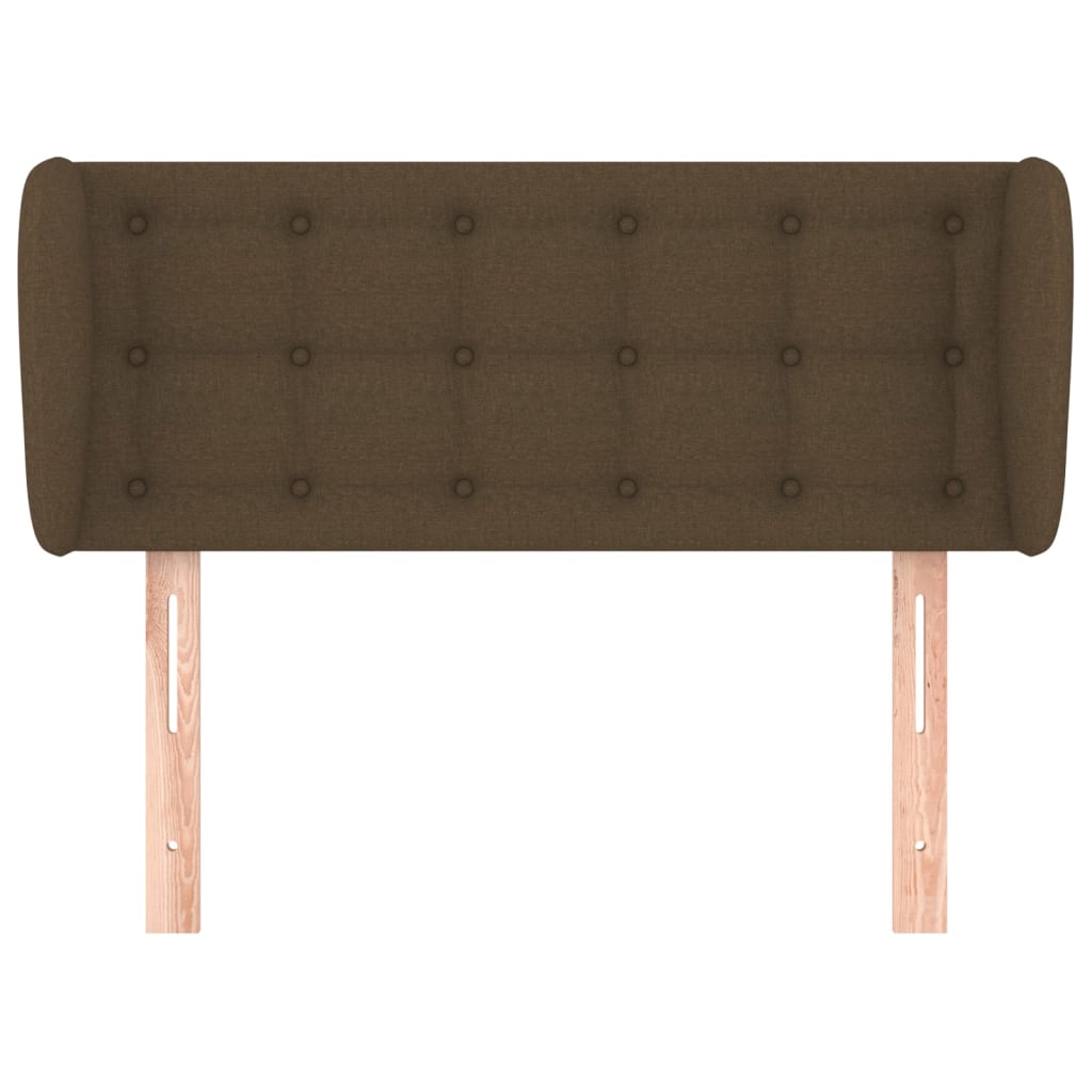 vidaXL Kopfteil mit Ohren Dunkelbraun 83x23x78/88 cm Stoff