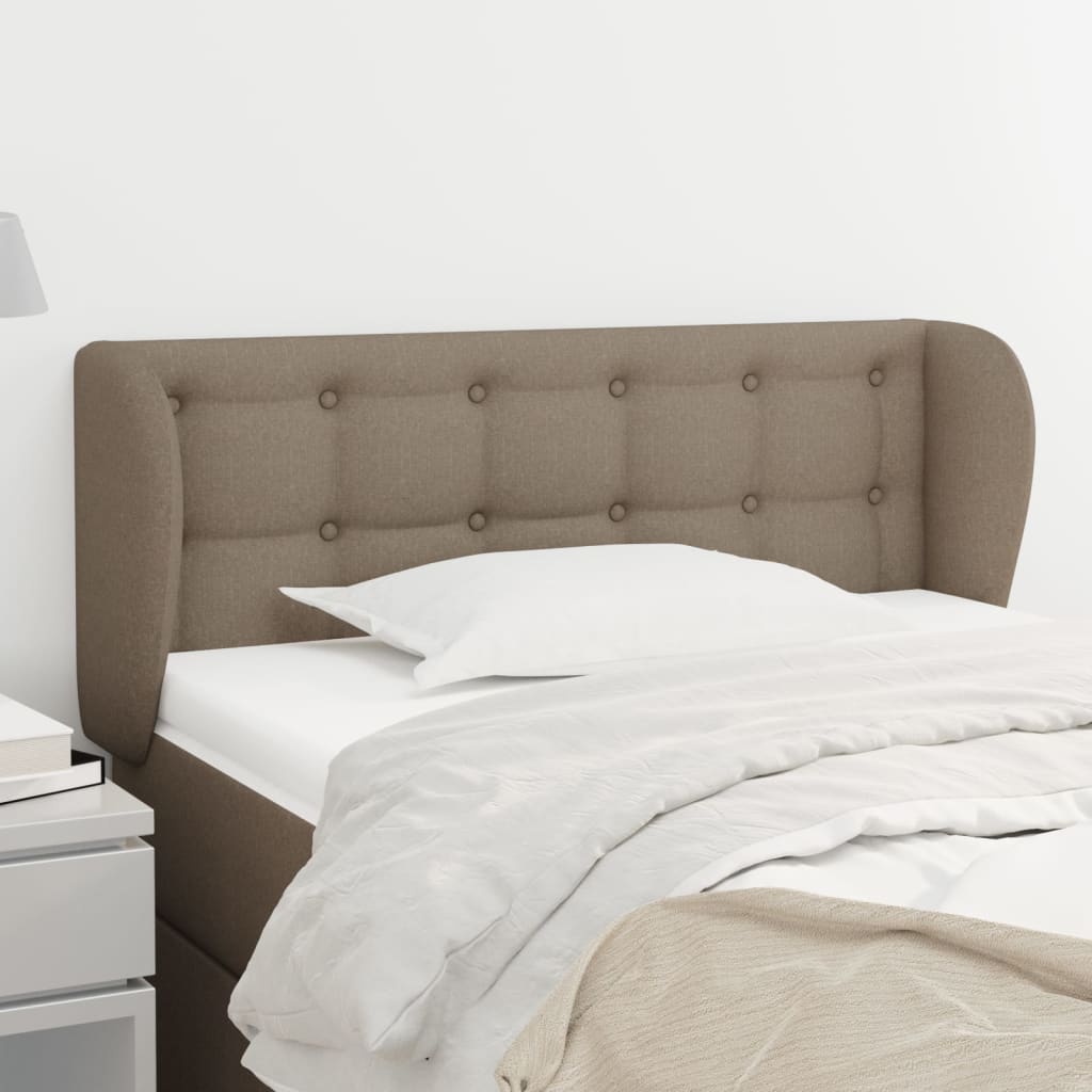 vidaXL Kopfteil mit Ohren Taupe 83x23x78/88 cm Stoff