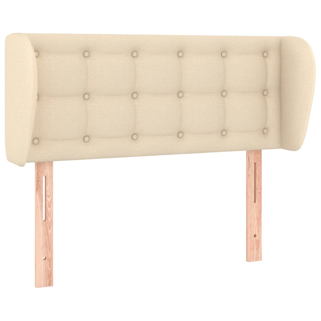 vidaXL Kopfteil mit Ohren Creme 83x23x78/88 cm Stoff