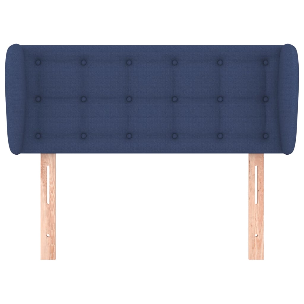 vidaXL Kopfteil mit Ohren Blau 83x23x78/88 cm Stoff