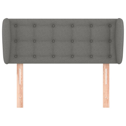 vidaXL Kopfteil mit Ohren Dunkelgrau 93x23x78/88 cm Stoff