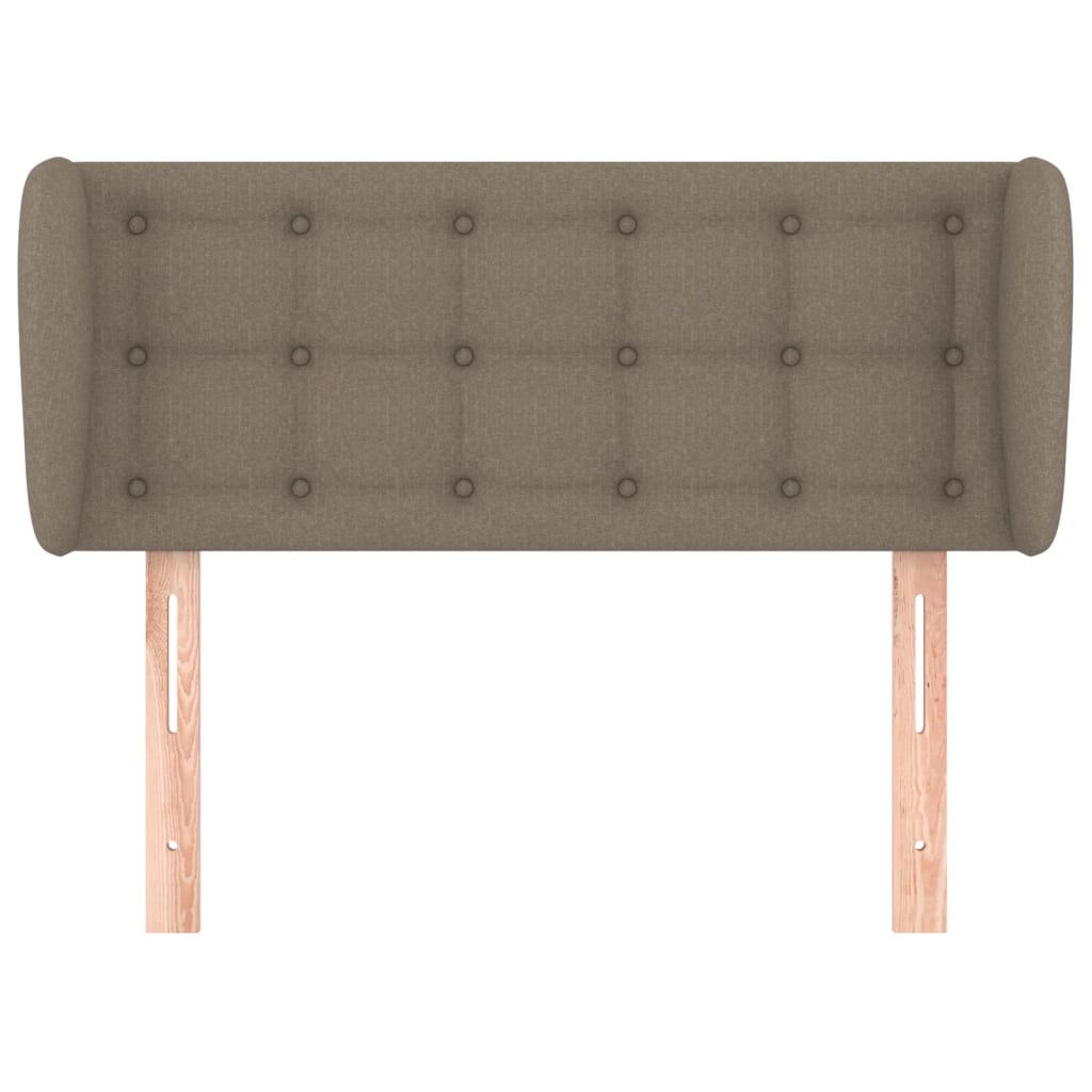 vidaXL Kopfteil mit Ohren Taupe 93x23x78/88 cm Stoff