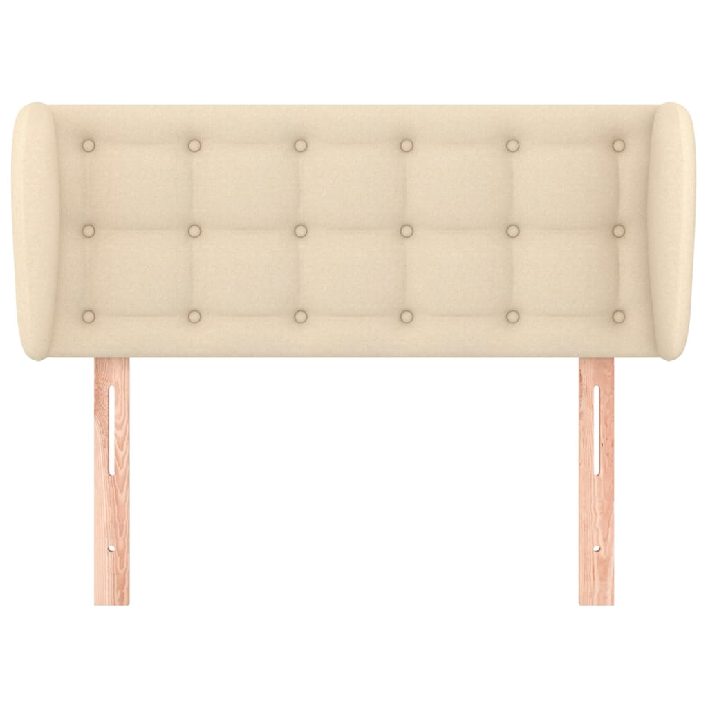 vidaXL Kopfteil mit Ohren Creme 93x23x78/88 cm Stoff
