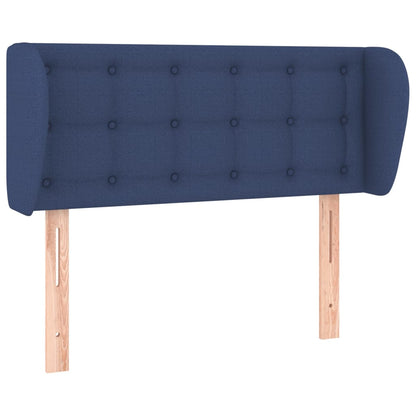 vidaXL Kopfteil mit Ohren Blau 93x23x78/88 cm Stoff