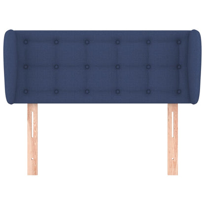 vidaXL Kopfteil mit Ohren Blau 93x23x78/88 cm Stoff