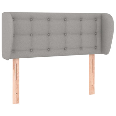 vidaXL Kopfteil mit Ohren Hellgrau 103x23x78/88 cm Stoff