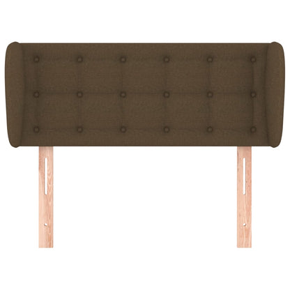 vidaXL Kopfteil mit Ohren Dunkelbraun 103x23x78/88 cm Stoff