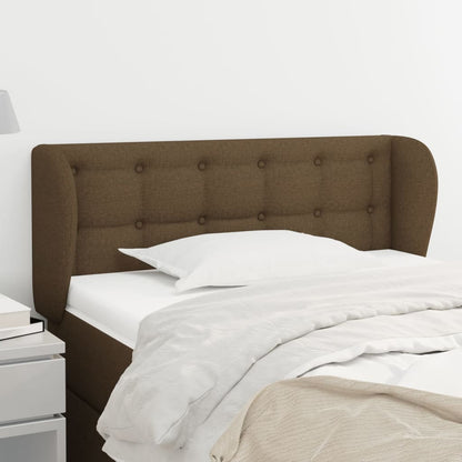 vidaXL Kopfteil mit Ohren Dunkelbraun 103x23x78/88 cm Stoff