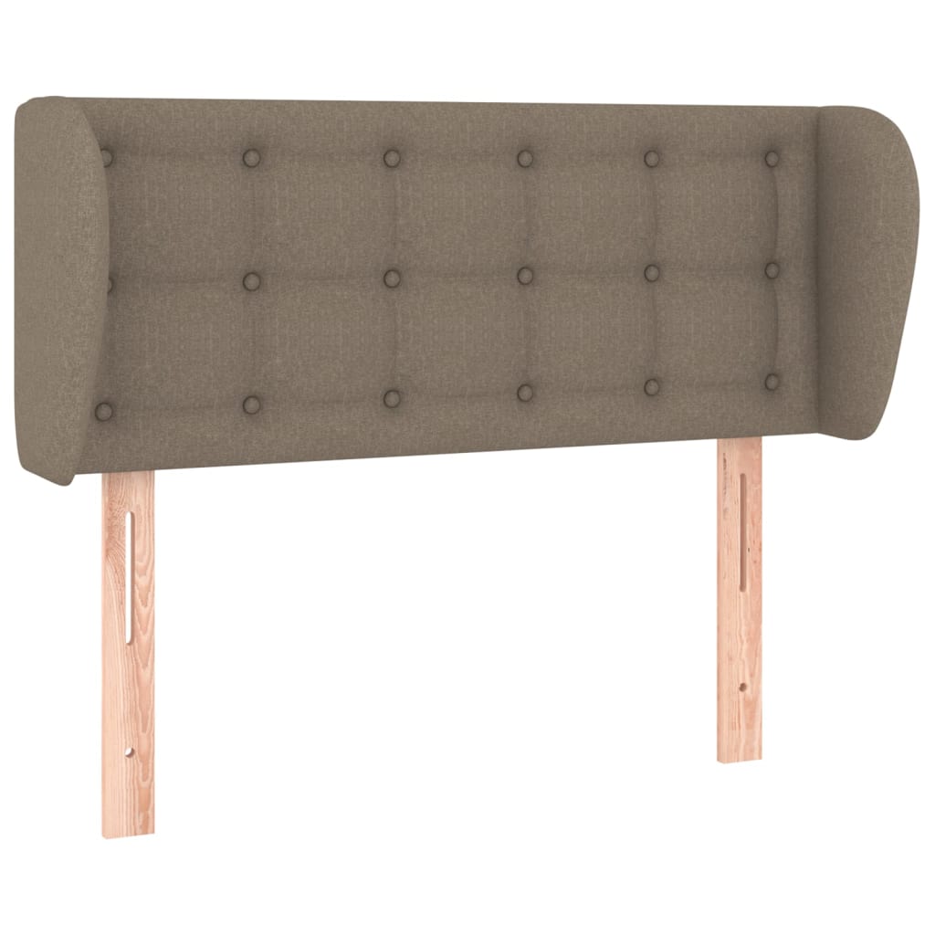 vidaXL Kopfteil mit Ohren Taupe 103x23x78/88 cm Stoff