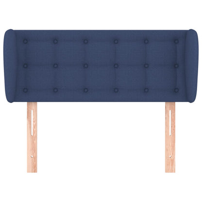 vidaXL Kopfteil mit Ohren Blau 103x23x78/88 cm Stoff