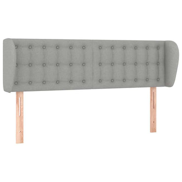 vidaXL Kopfteil mit Ohren Hellgrau 147x23x78/88 cm Stoff